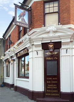 Pub sign for The Eagle at Gosport 2015